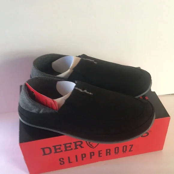 Deer Stags mens Technology  CampoSlipper  Black/Dk Grey Size 11M - Picture 2 of 14